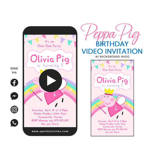 Peppa Fairy Video Invitation