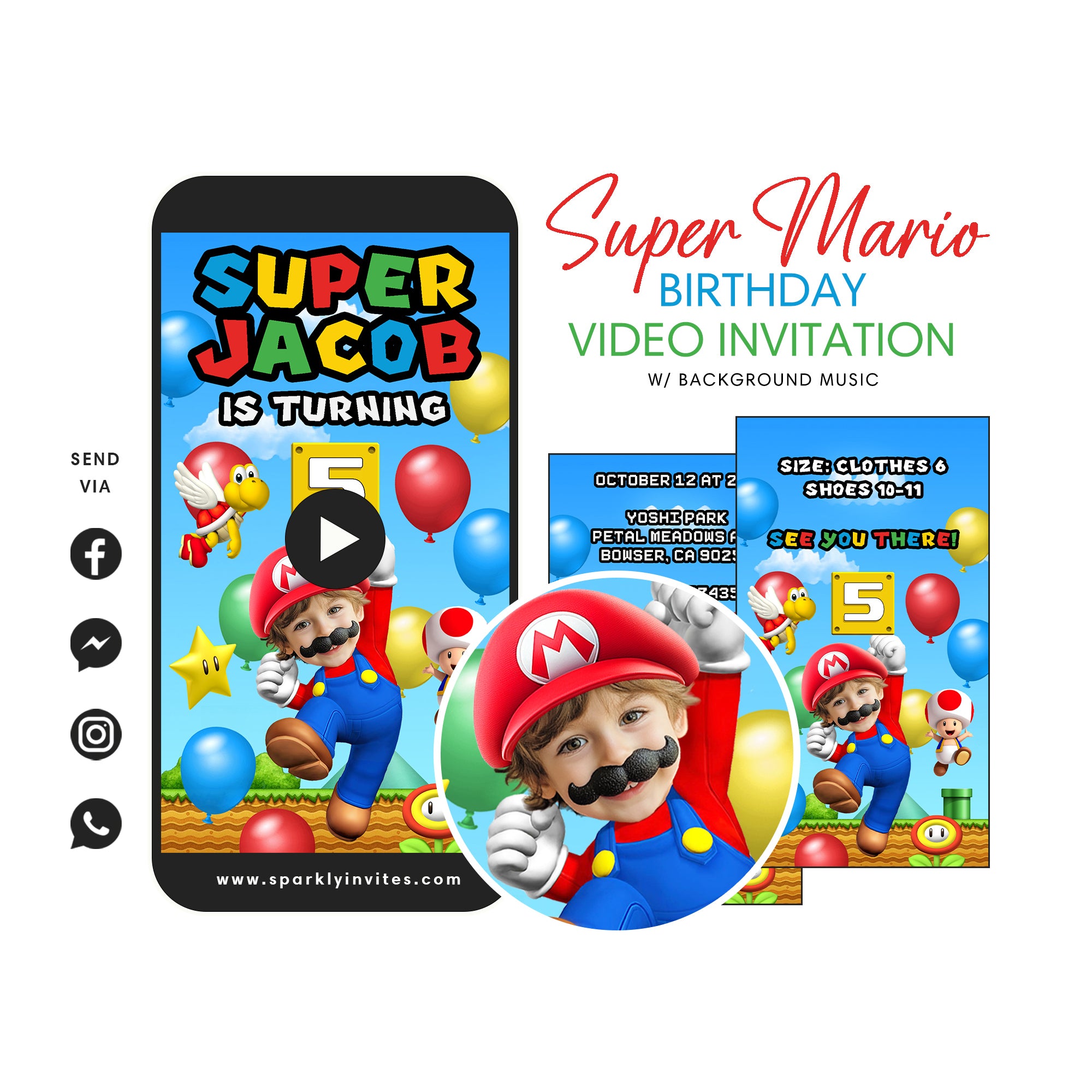 Super Mario Video Invitation