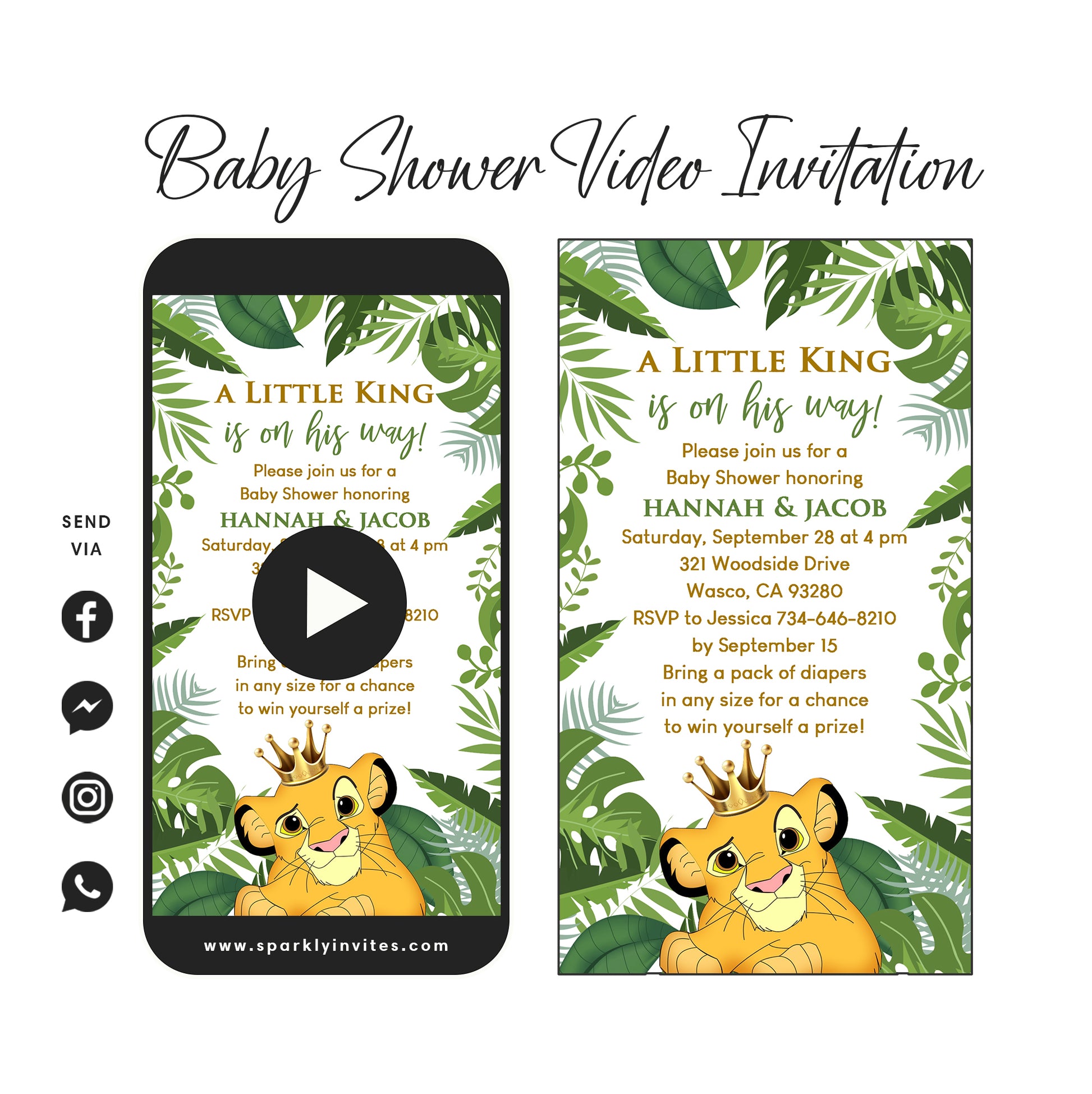 Simba Baby Shower Video Invitation