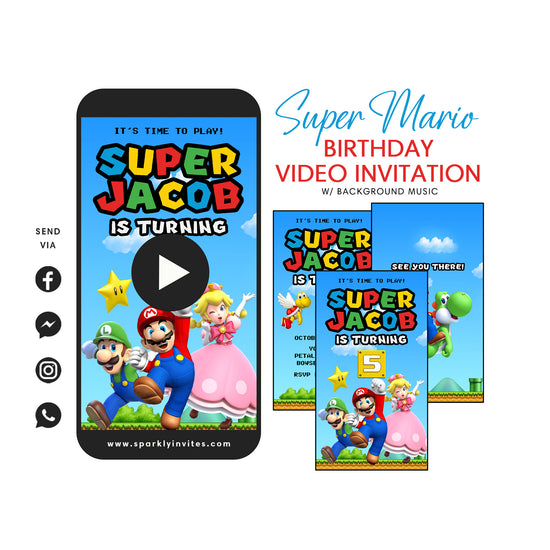 Super Mario Video Invitation 