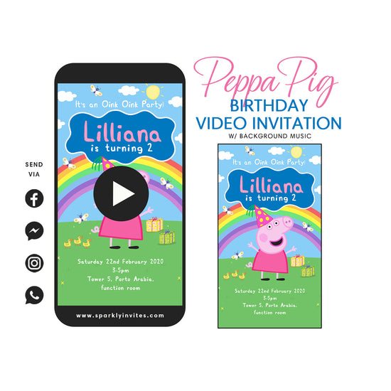 Peppa pig invitation