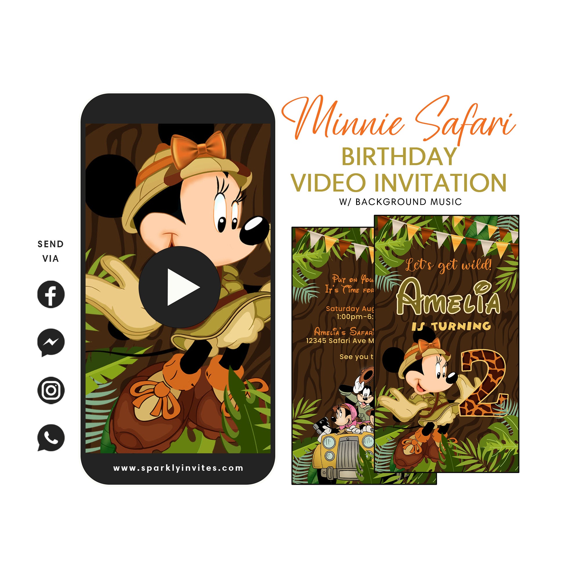 Minnie Safari Video Ibvitation