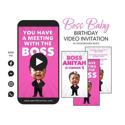 Boss Baby Girl Video Invitation
