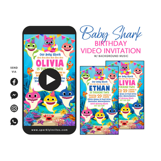 Baby Shark Video Invitation